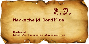 Markschejd Donáta névjegykártya